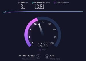 香港沙田二期通用 CN2-Super-Mini 套餐 SpeedTest