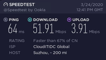 Edgenat 4H8GKVM-首尔 SpeedTest