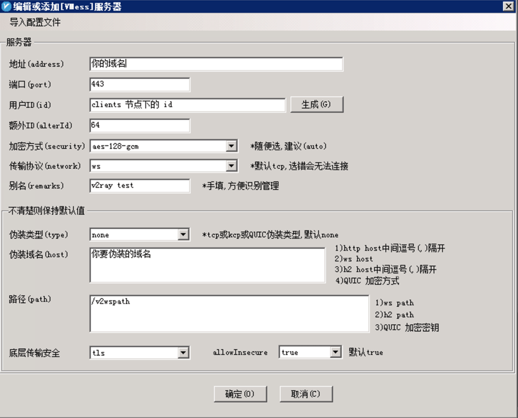 v2rayN 客户端配置