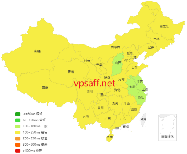 DMIT美国洛杉矶sPro系列全国ping值