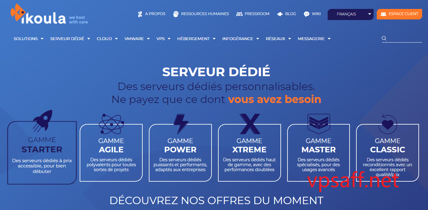 IKOULA 法国独立服务器/PT服务器，永久5折优惠，1G带宽/2T硬盘/月付€10EUR