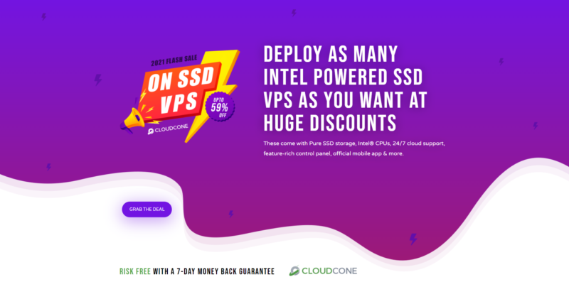 cloudcone 2021 flash sale on monthly vps