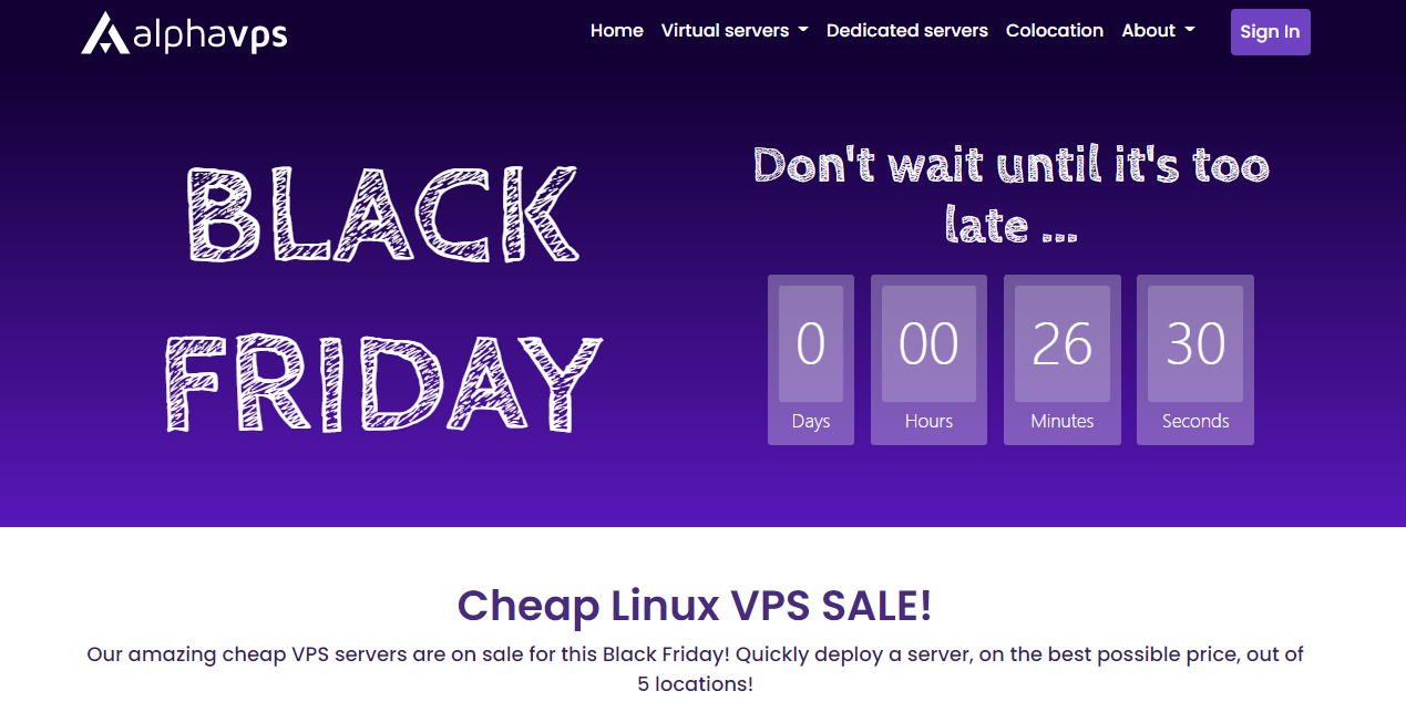 AlphaVPS Black Friday 2021