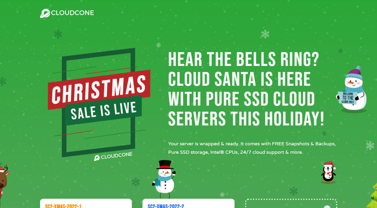 CloudCone 2022圣诞节促销