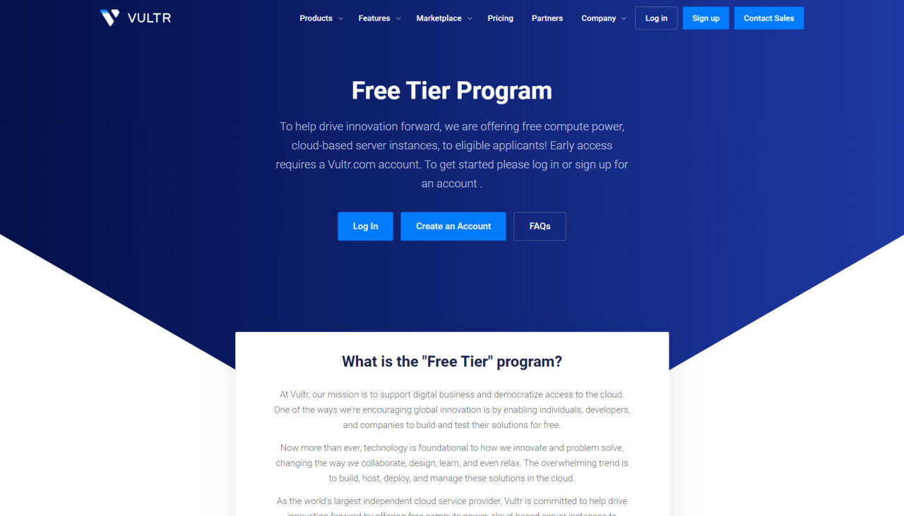 Free Tier Program