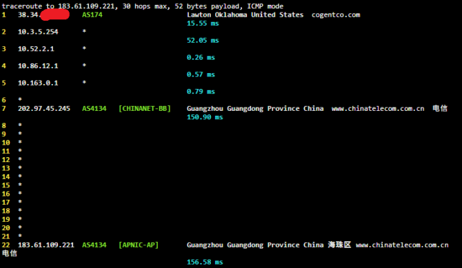 AcckCloud美国洛杉矶4837 VPS服务器广州电信回程路由