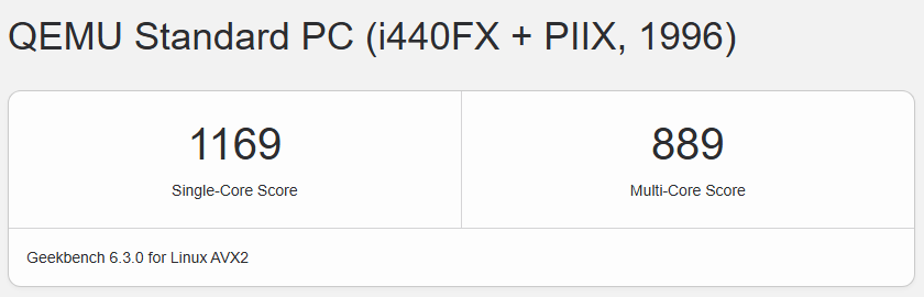 AcckCloud美国洛杉矶4837 VPS服务器Geekbench6测试