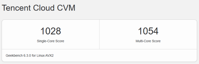 腾讯云印尼雅加达200M锐驰型轻量geekbench6测试