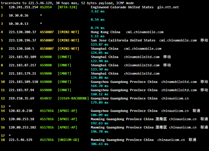 Lightlayer圣何塞优化网络VPS套餐回程茂名联通路由