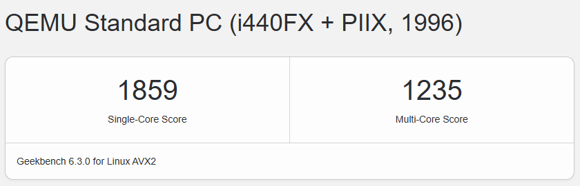 Evoxt法国VPS geekbench6测试
