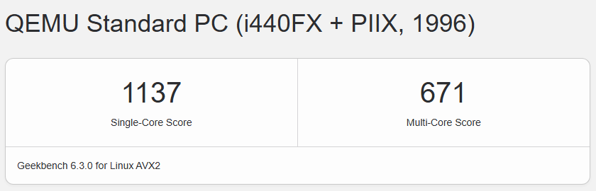 Evoxt新上韩国KT线路VPS服务器geekbench6测试
