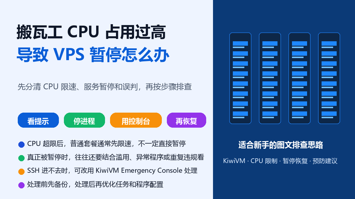 搬瓦工 CPU 占用过高导致 VPS 暂停怎么办